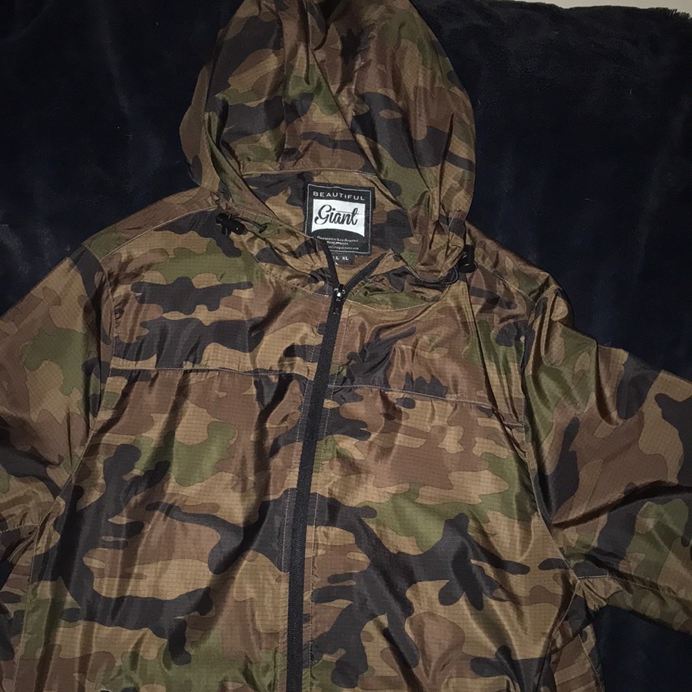 Camo windbreaker